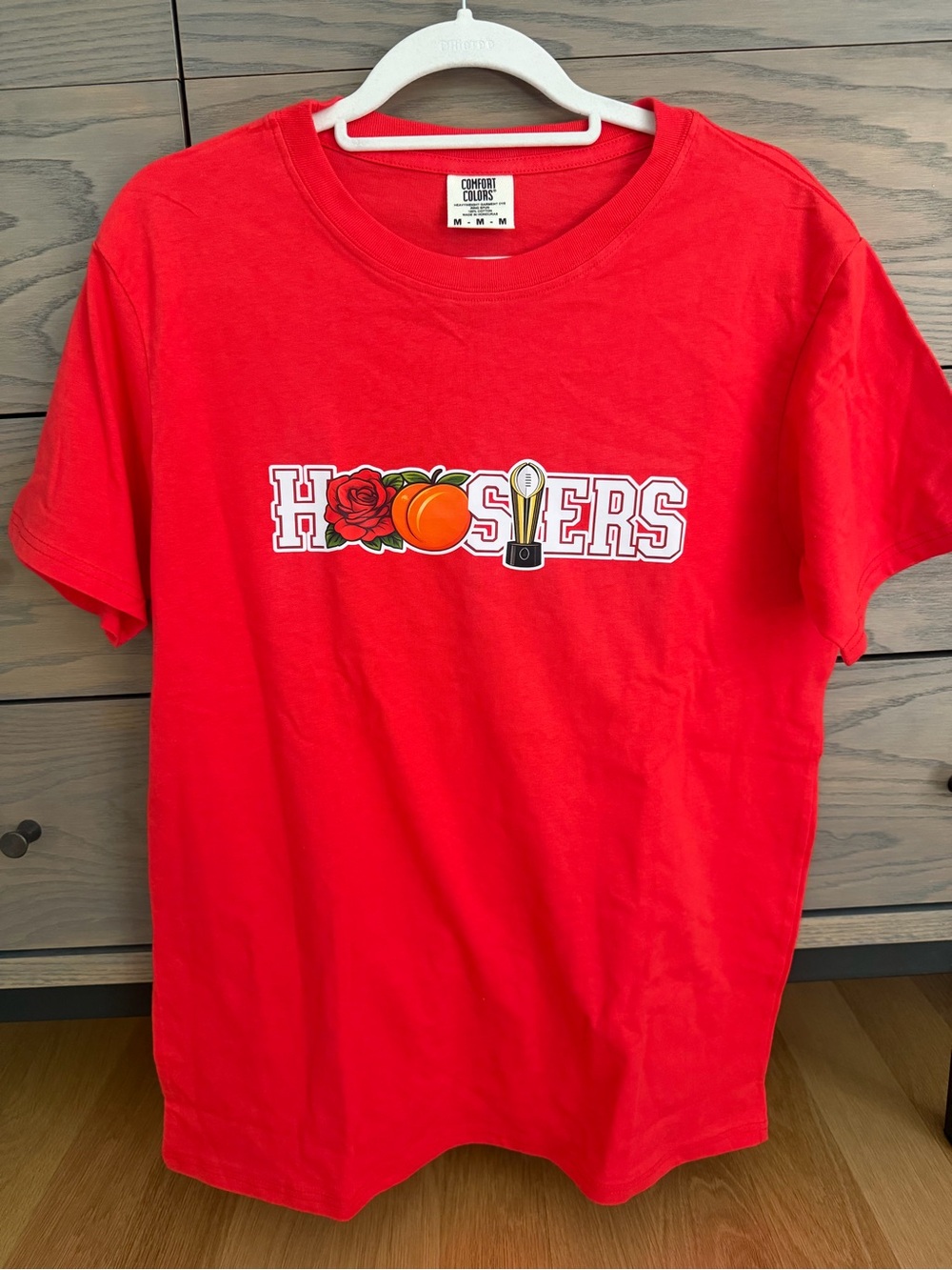 Comfort Colors Red Hoosiers Graphic Tee NWOT